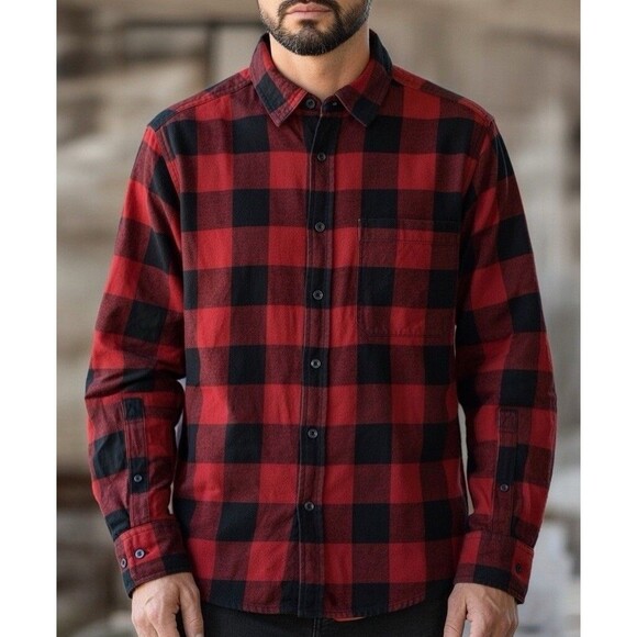 Eddie Bauer Other - Eddie Bauer Shirt Men’s M Black Red Buffalo Check Plaid Flannel Gorpcore Cozy